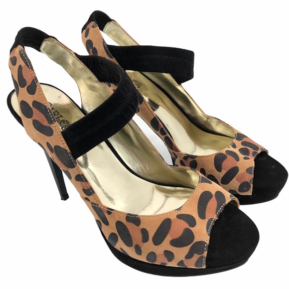 Carlos Santana Leopard Stiletto Heels Size 8.5M - Picture 3 of 11